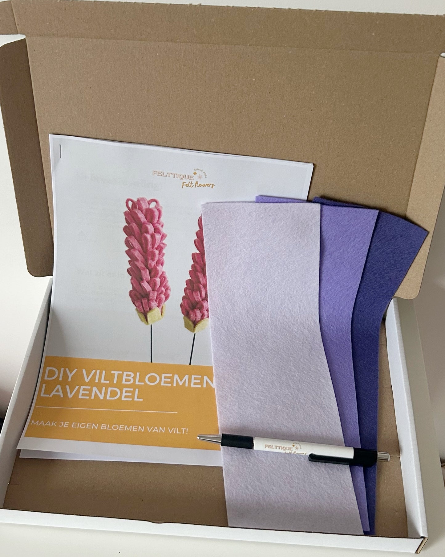 DIY-Box viltbloemen Lavendel