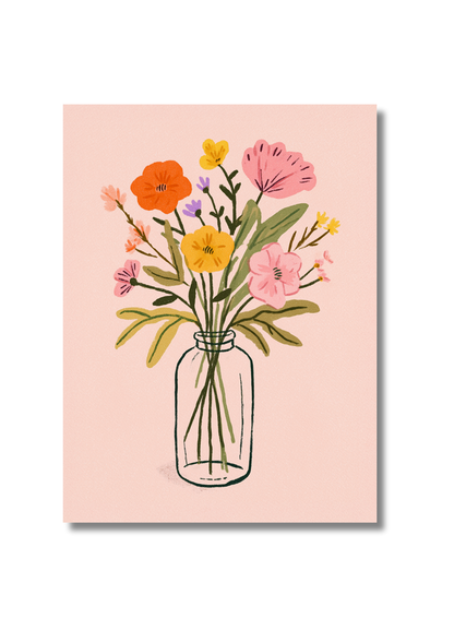 Kaart A6 - Flower Vase