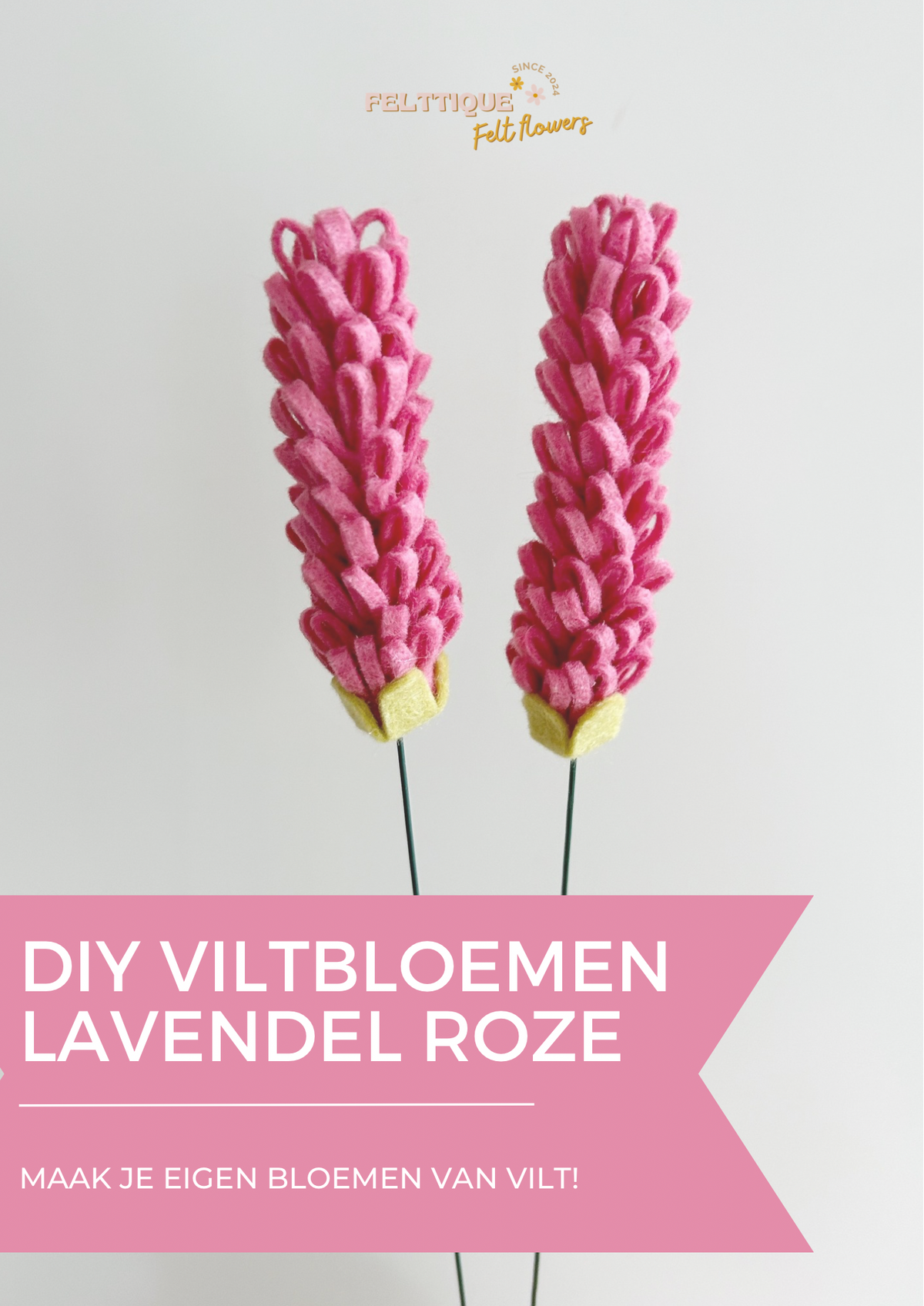 DIY-Box viltbloemen Lavendel Roze