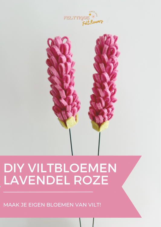 DIY-Box viltbloemen Lavendel Roze